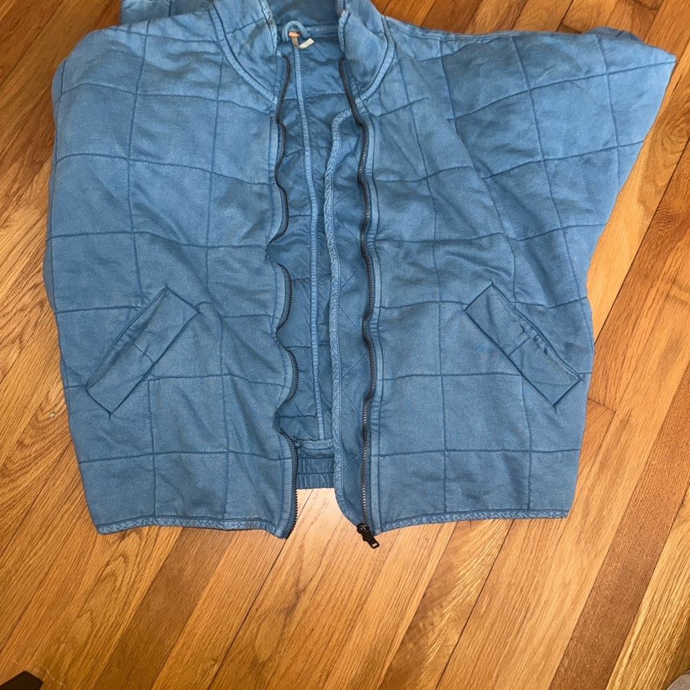Free People Light Blue Quilted Puffer Jacket - Picture 4 of 6